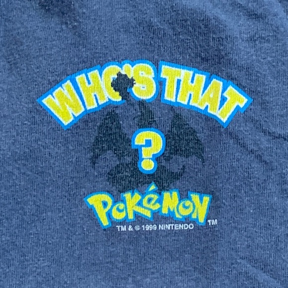 Vintage Charizard Long Sleeve Shirt #06 Who’s That Pokeman 1999 Nintendo - Picture 2 of 8